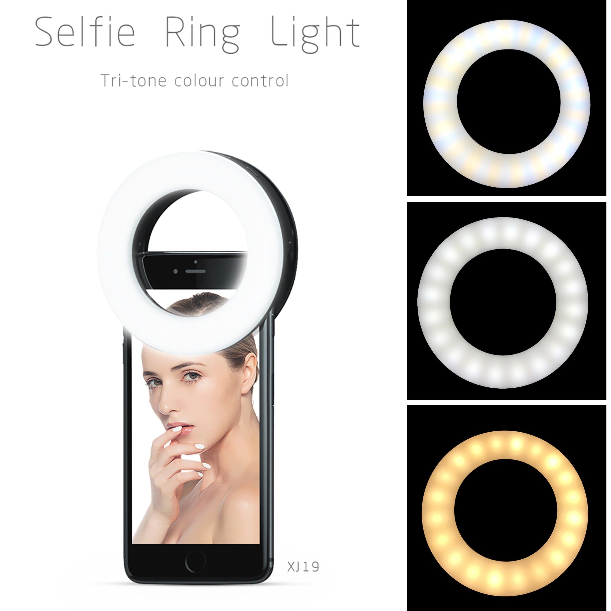 Shutterloverz Clip on Selfie LED Phone Ring Light