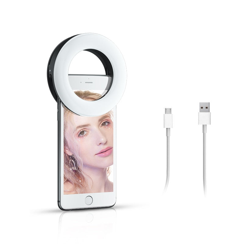 Shutterloverz Clip on Selfie LED Phone Ring Light