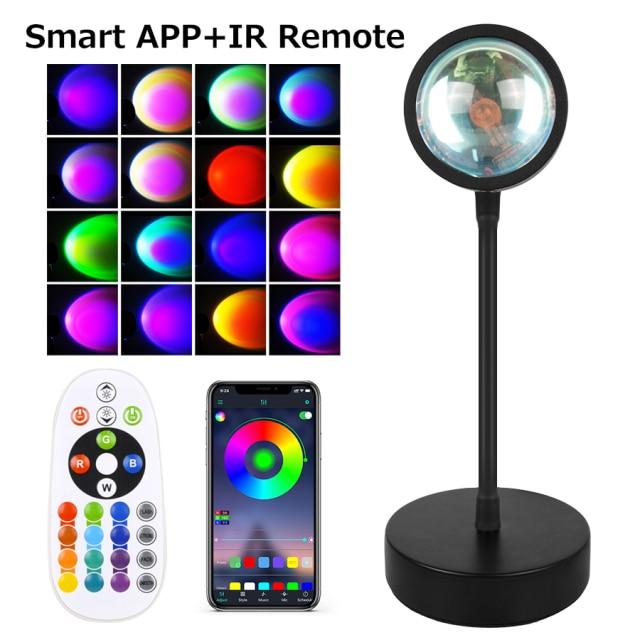 Shutterloverz Sunset Lamp Max - Smart Bluetooth Sunset Projection Lamp - APP & Remote Included